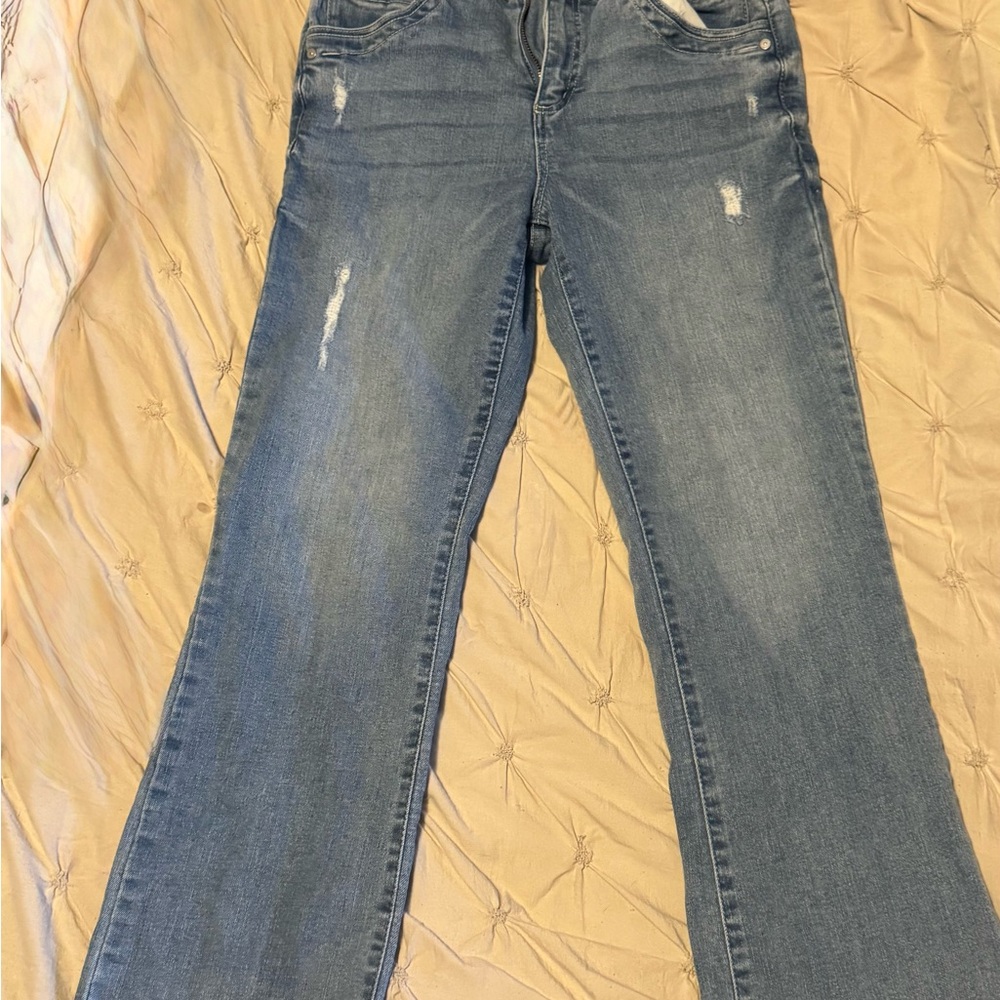 Democracy Distressed Blue Flare Jeans